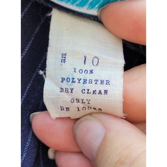 Vintage Boundary Water Dayton's White Pin Stripe Two‎ Button Jacket Skirt Set - Picture 14 of 16